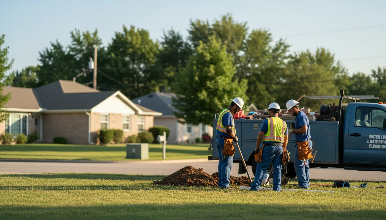 Residential water line and bathroom plumbing service in Huntington, MA